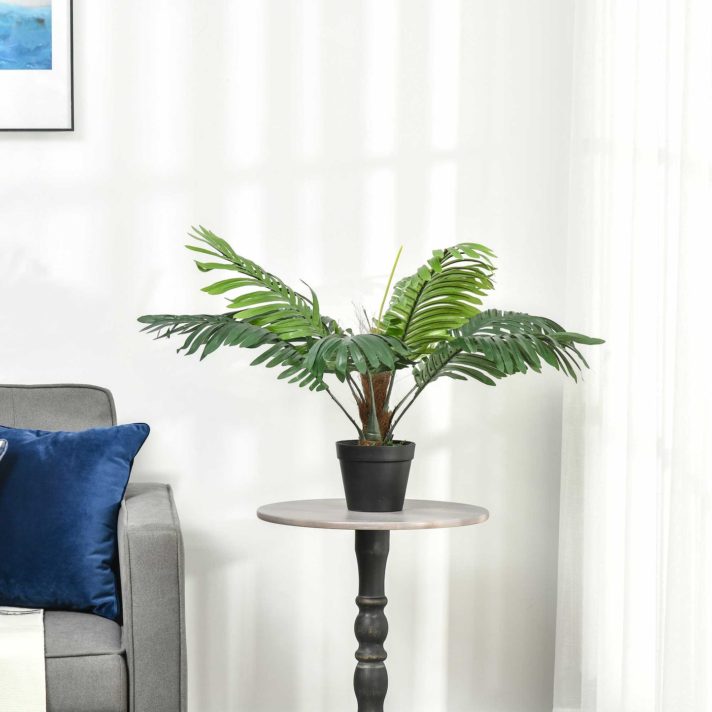 Dolifi Set Of 2 Artificial White Rose Trees For Indoor Decorative Placement