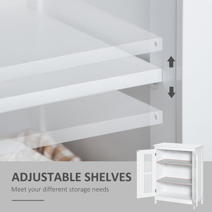Vaco Modern White Bathroom Floor Storage Cabinet