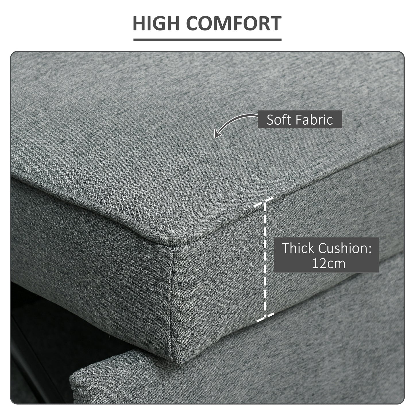Zivi Fita Fabric Grey Double Click Clack Sofa Bed With Adjustable Backrest