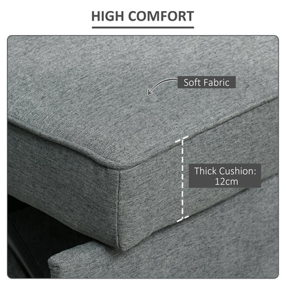 Zivi Fita Fabric Grey Double Click Clack Sofa Bed With Adjustable Backrest
