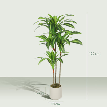Mivi Artificial Dracaena Style Tree With Flexible Trunks 120cm Green