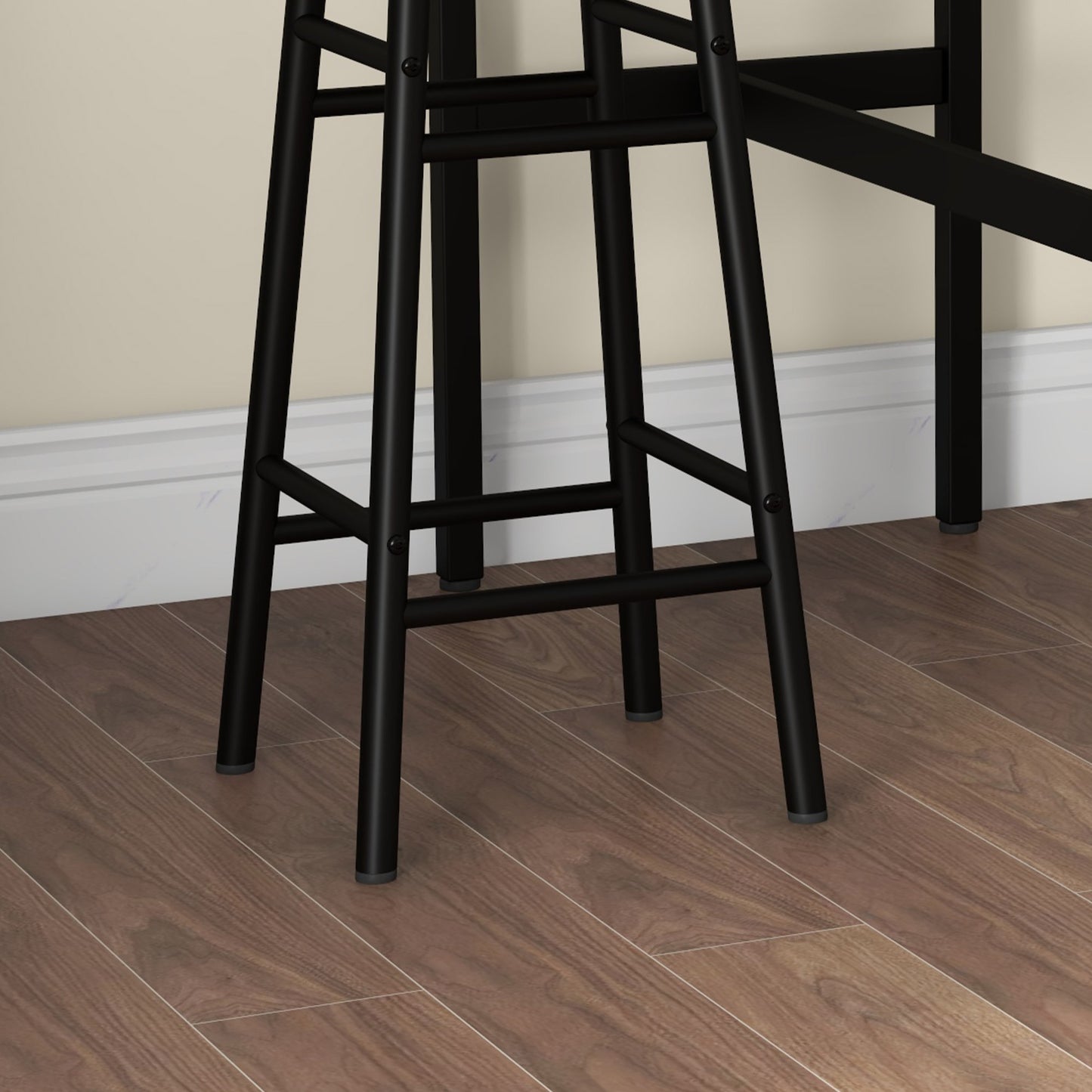 Dirive Wooden Grey 3 Piece Industrial Bar Table And Stool Set
