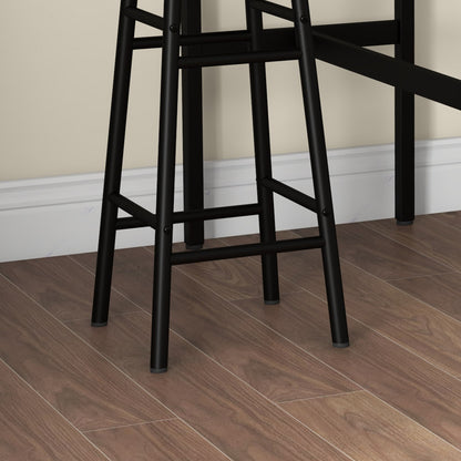 Dirive Wooden Grey 3 Piece Industrial Bar Table And Stool Set