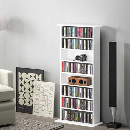 Talasa Wood White CD Storage Unit With 360 Disc Capacity