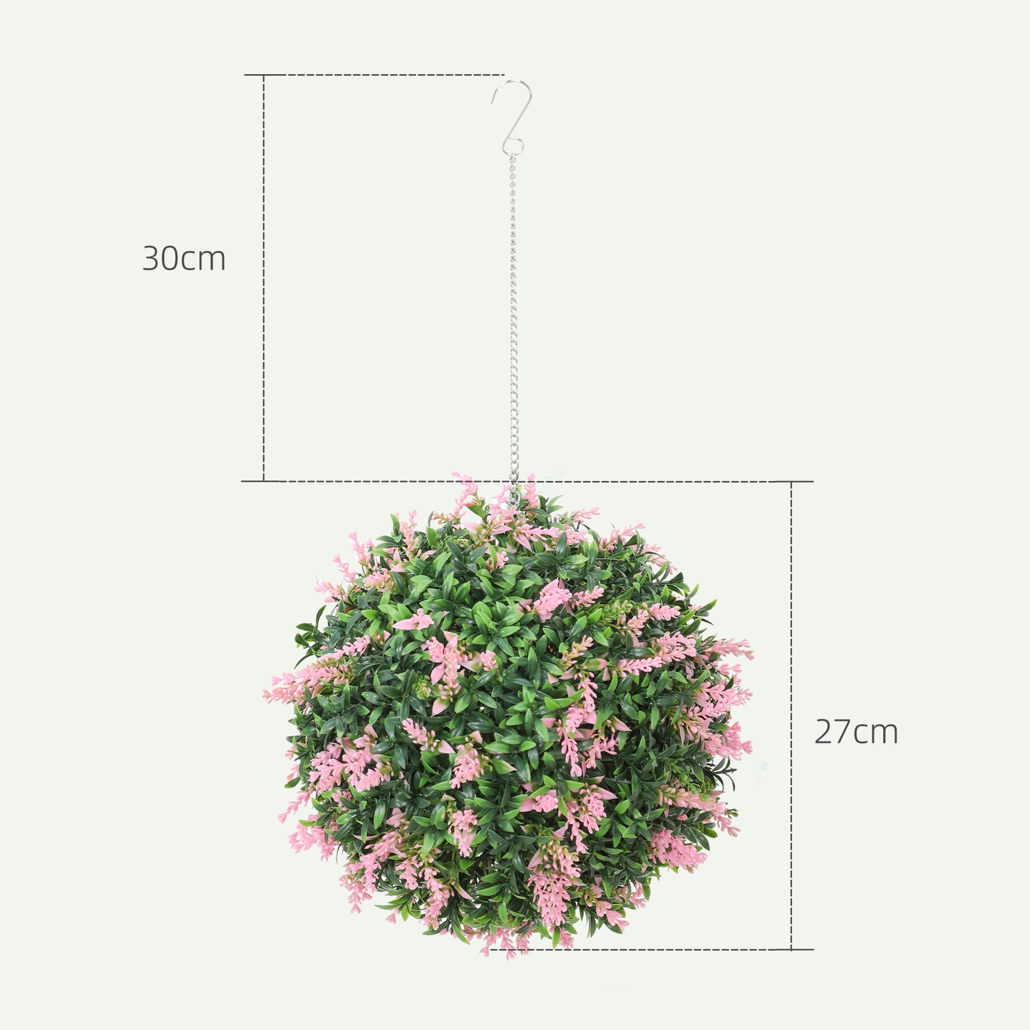 Rari Set Of 2 UV Resistant Artificial Topiary Ball Plants In Pink