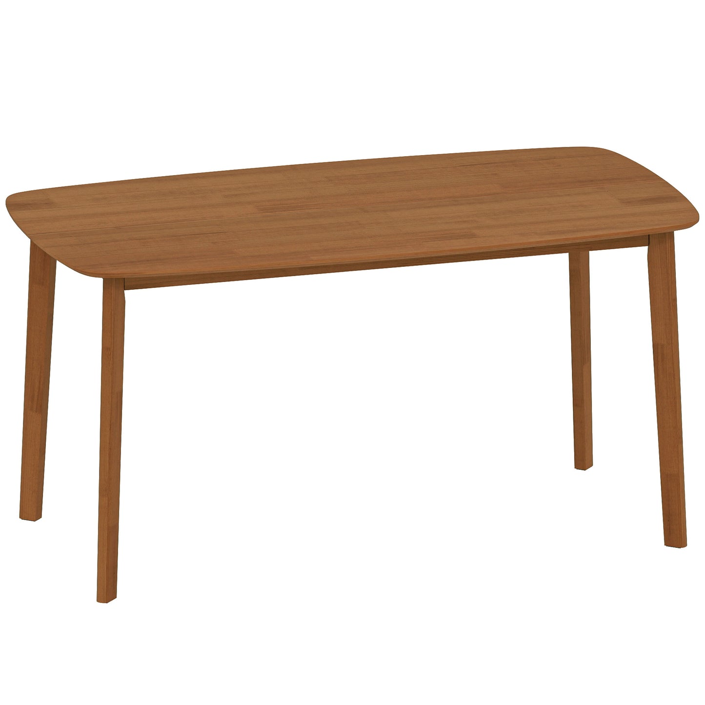 Dofi Fali Solid Wood Light Brown Rectangular Dining Table