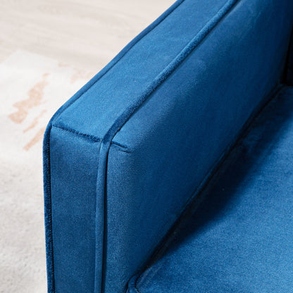 Pariha Susa Velvet Blue 3 Seater Sofa Bed
