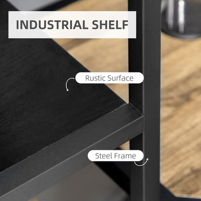 Eldora Metal Black 7 Tier Industrial Display Bookcase
