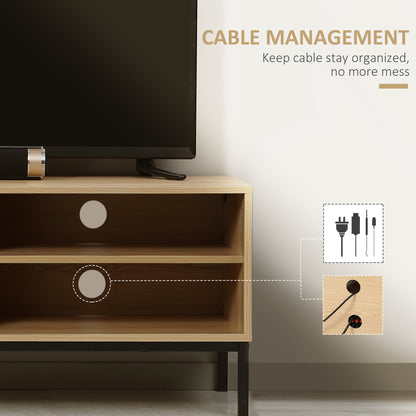 Layo 120cm Wooden Wood Effect TV Stand With Sliding Door For 50 Inch Screens