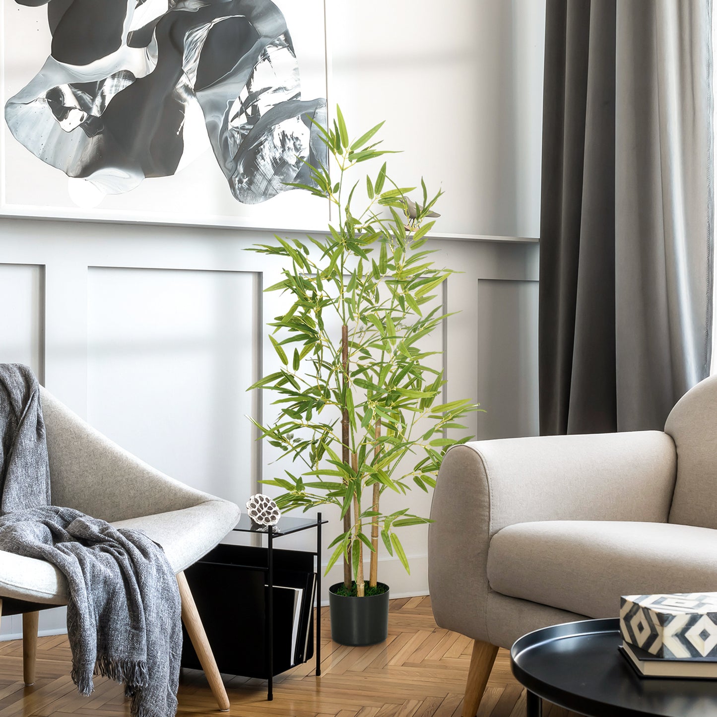 Have Artificial Bamboo Style Tree Supplied In Pot H8 120cm