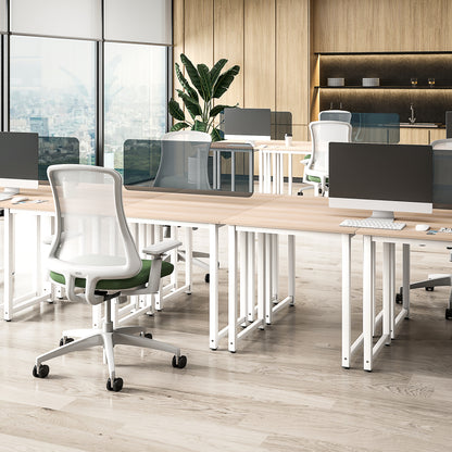 Diel 80cm White and White Wooden Home Office Desk