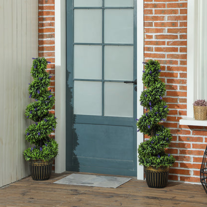 Ribara Set Of 2 Artificial Lavender Style Trees H8 115cm