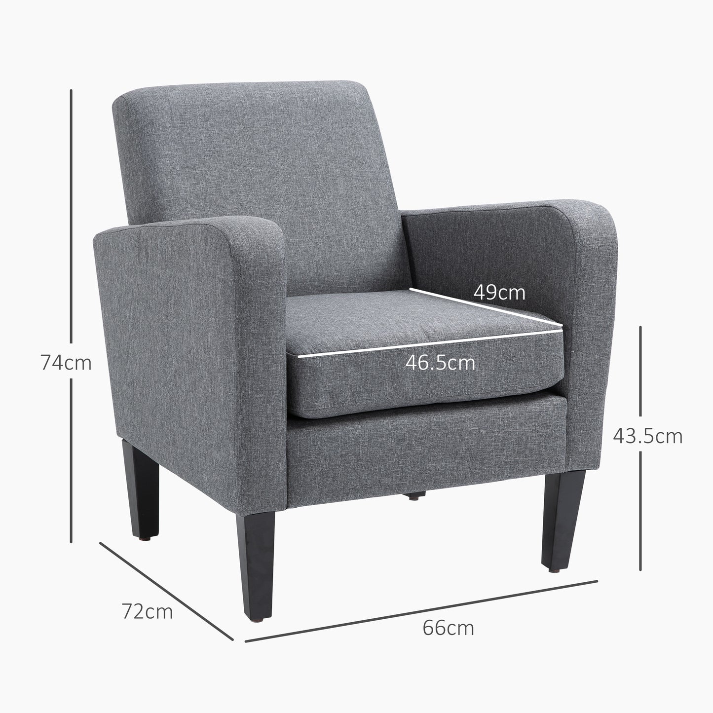 Sesuma  Set Of 2 Dove Grey Modern Accent Chairs With Black Legs