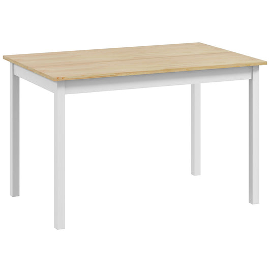 Saso Toma Solid Wood Natural 4 Seater Farmhouse Style Dining Table