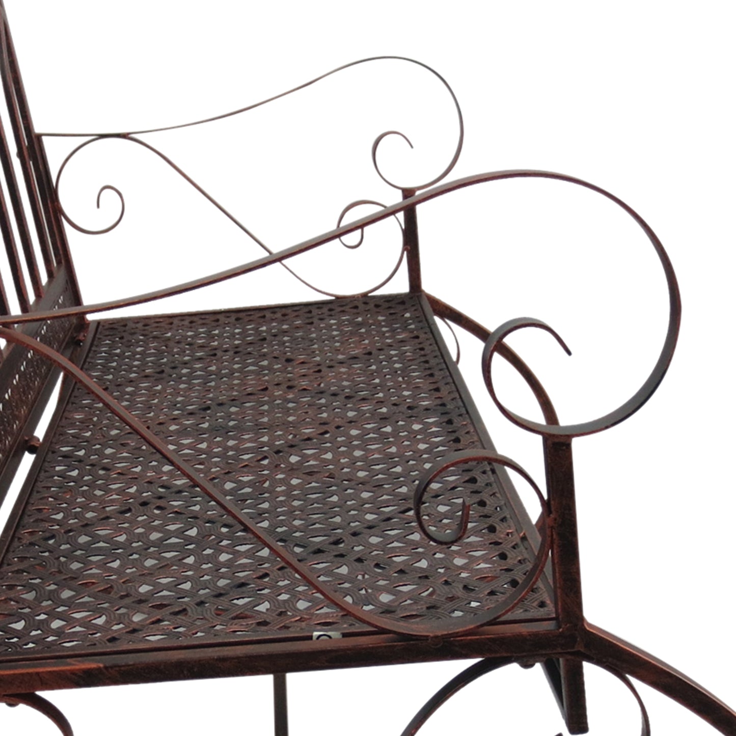 Lesu Metal Bronze Iron Garden Outdoor Rocking Chair