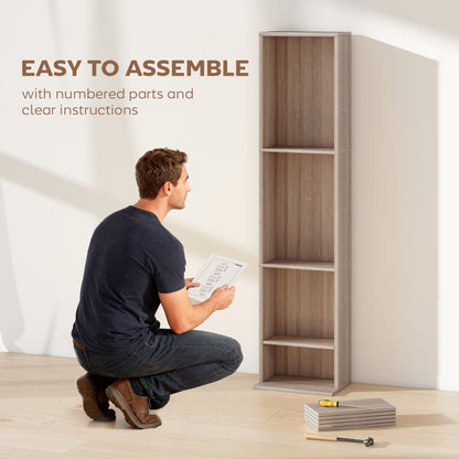 Lere Tavi Wooden Natural Finish Narrow CD Storage Unit With 260 Disc Capacity