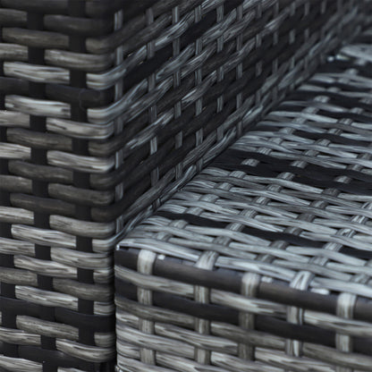 Neloro Rattan Grey 3 Seater Outdoor Sofa With Cushions