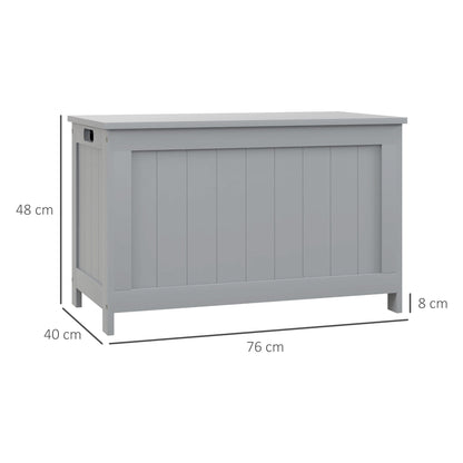 Halumo Grey Wooden Panelled Blanket Storage Chest