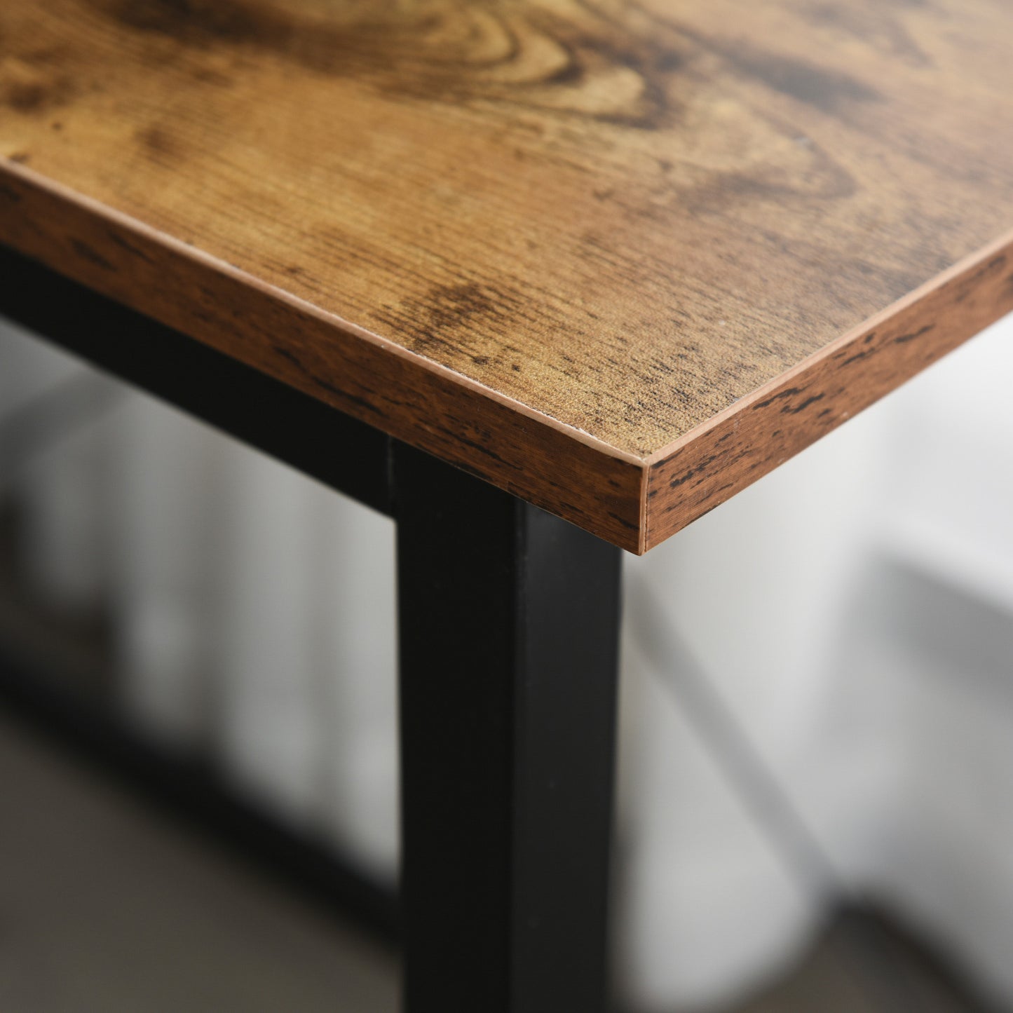Yota 150cm Wooden Rustic Brown L Shaped Gaming Desk