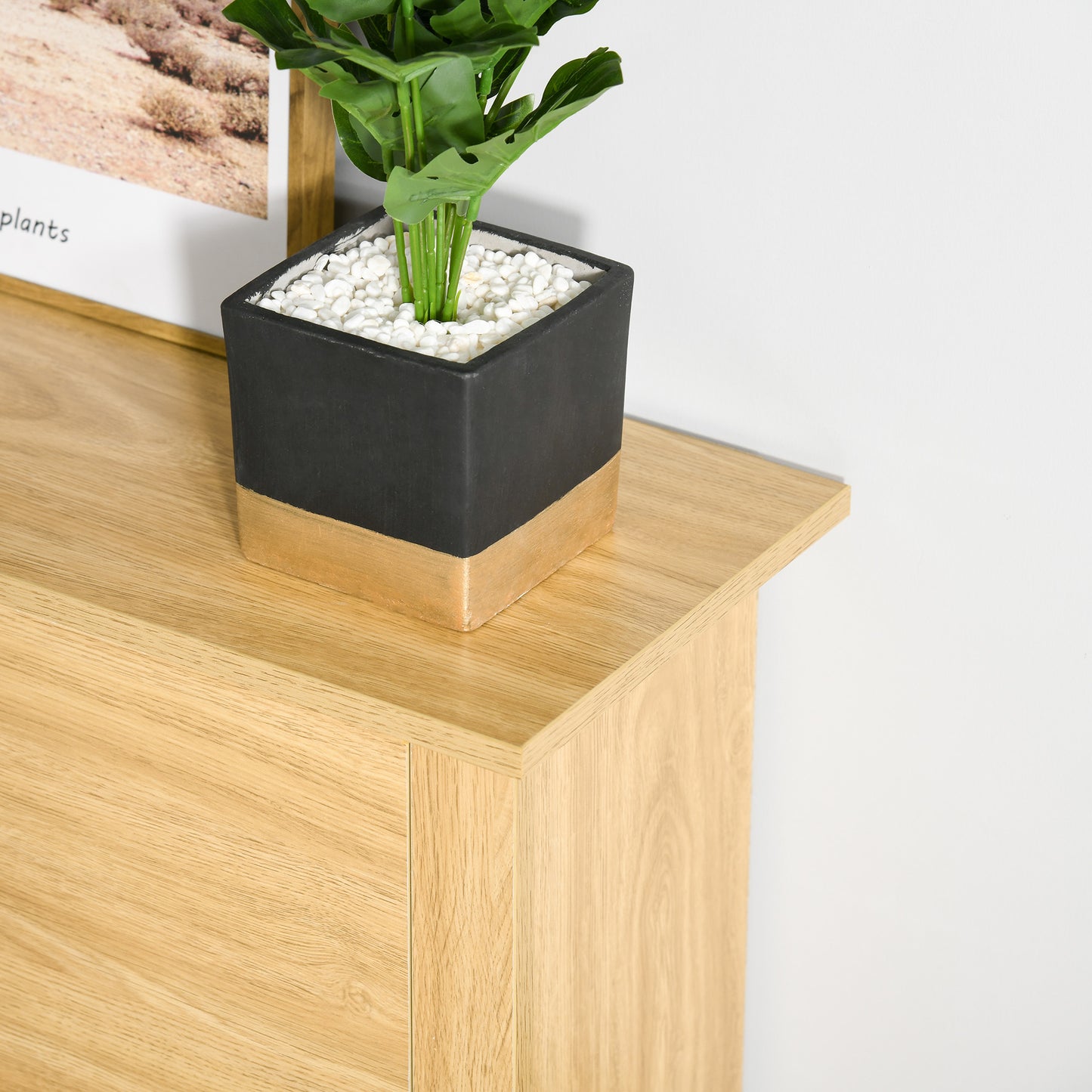 Sato Rilu Wooden Natural Slim Shoe Cabinet With 2 Flip Drawers For 12 Pairs