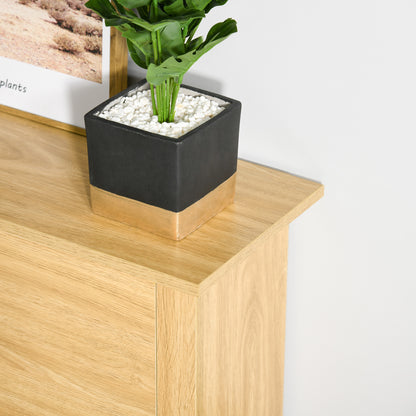 Sato Rilu Wooden Natural Slim Shoe Cabinet With 2 Flip Drawers For 12 Pairs