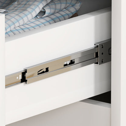 Valudi High Gloss White 4 Drawer Chest With Gloss Front Panels