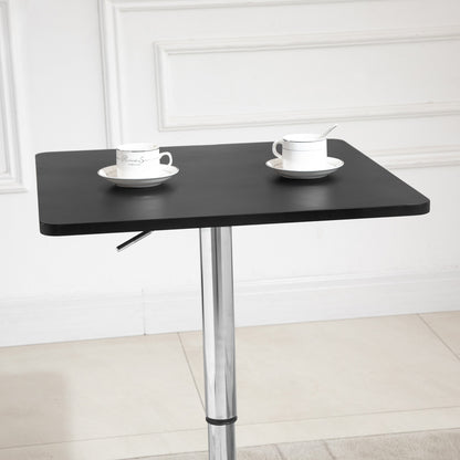 Eltani Metal And Wooden Black And Silver H8 Adjustable Swivel Bar Table