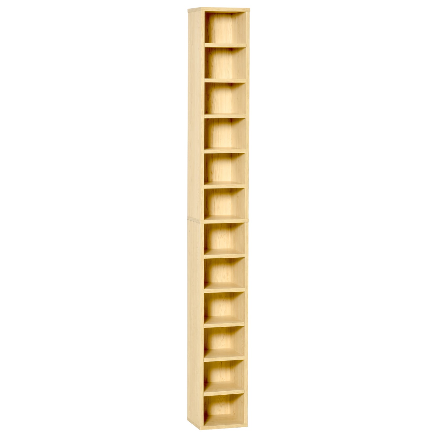 Yoel Wood Oak Tone Tall Narrow CD Storage Tower
