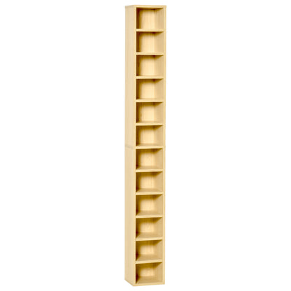 Yoel Wood Oak Tone Tall Narrow CD Storage Tower