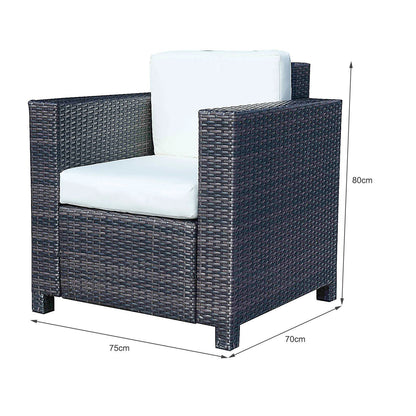 Vamino Black Rattan Set Of 2 Armchairs With Woven Finish (Table Not Included)