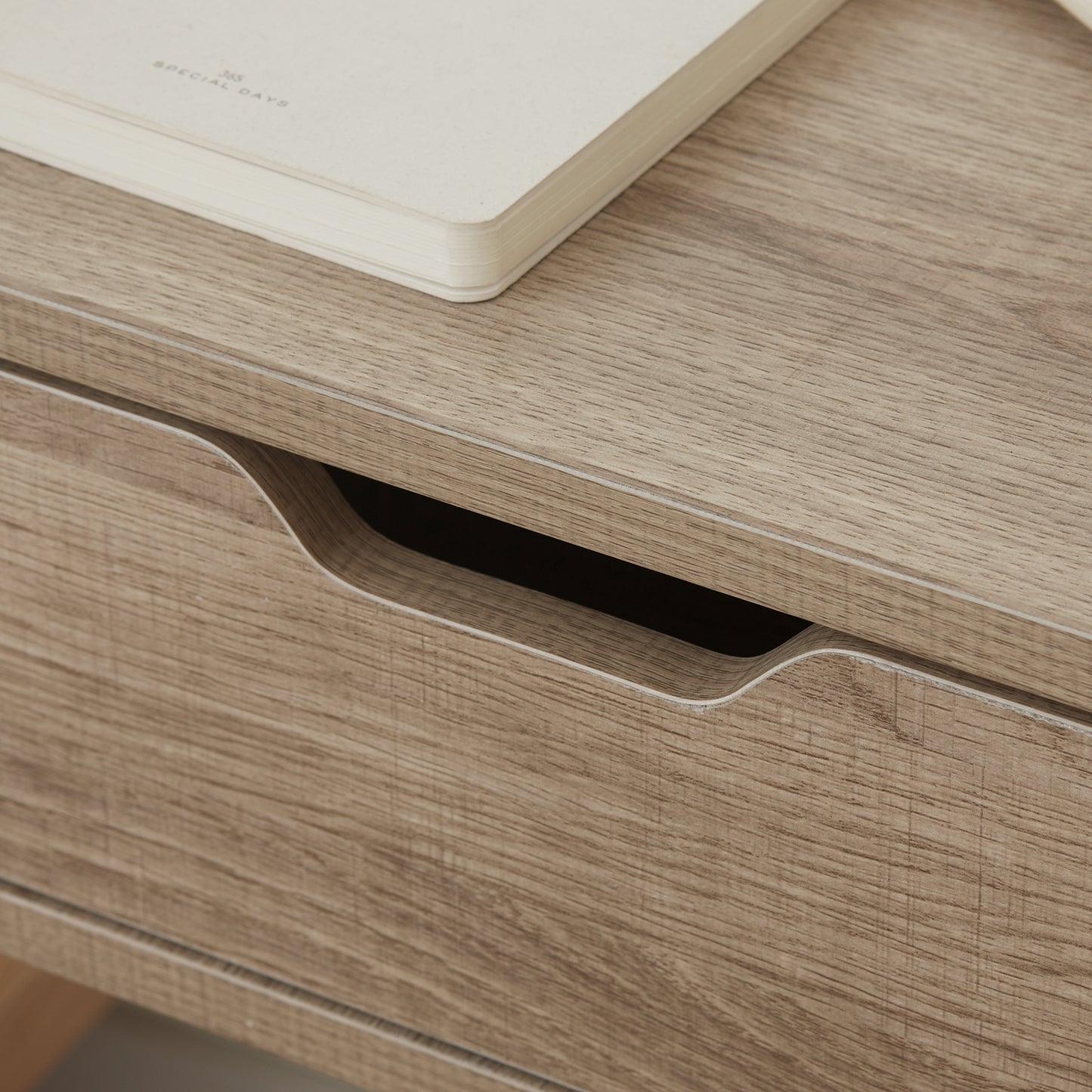 Tacoso Set of 2 Natural Wood Chevron Floating Nightstands With Drawer Wall Mounted