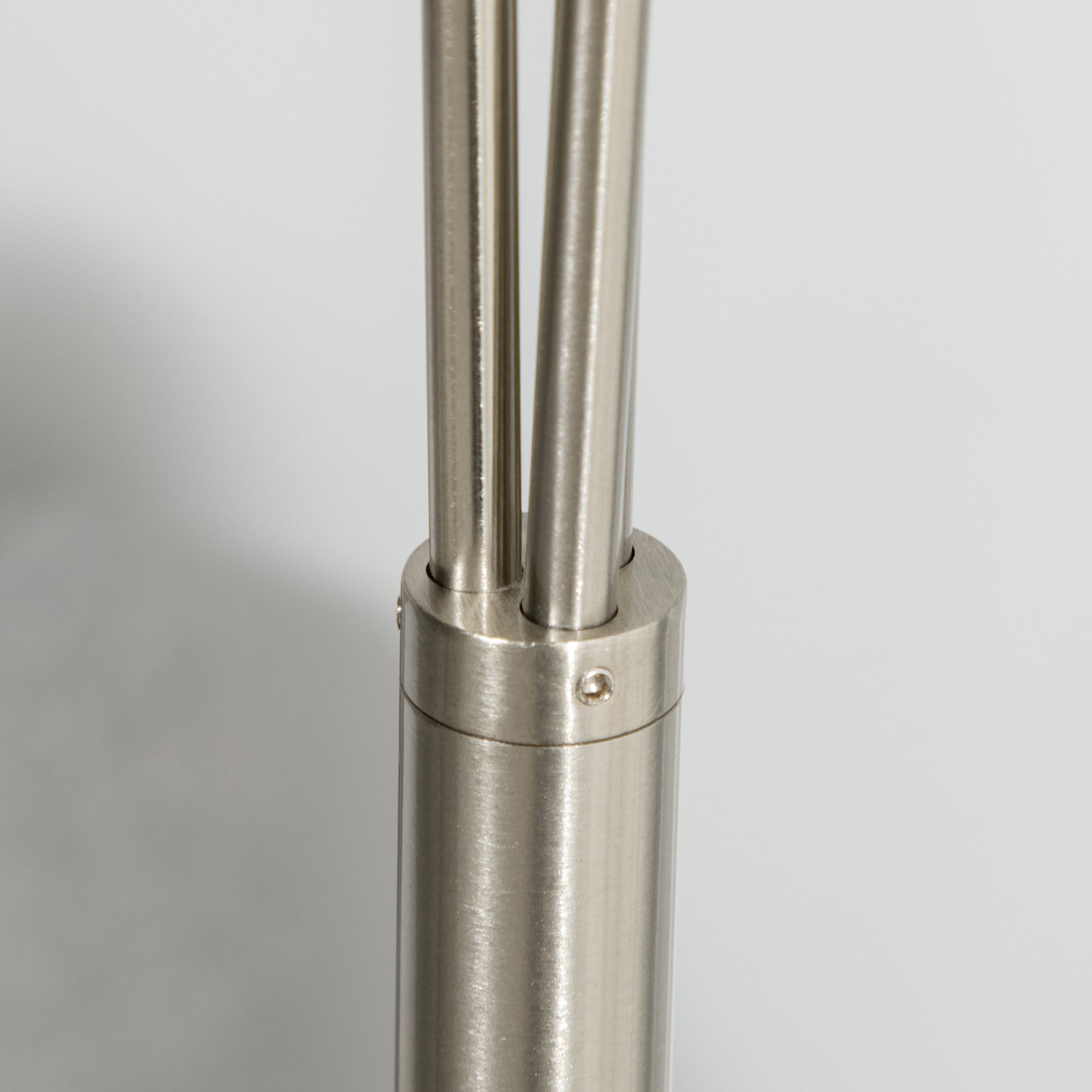 Karo Metal Silver 3 Bulb Light Floor Lamp With Steel Base