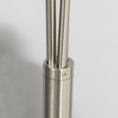 Karo Metal Silver 3 Bulb Light Floor Lamp With Steel Base