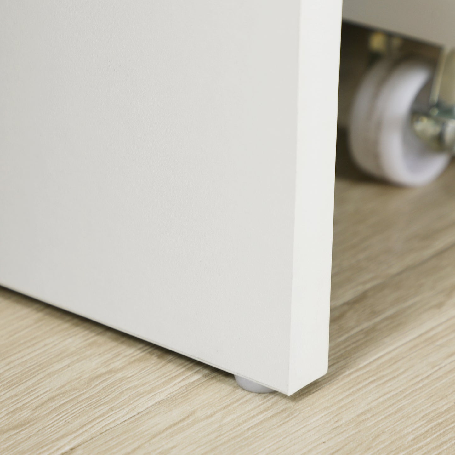 Fizita 110cm White Home Office Desk With 5 Storage Drawers