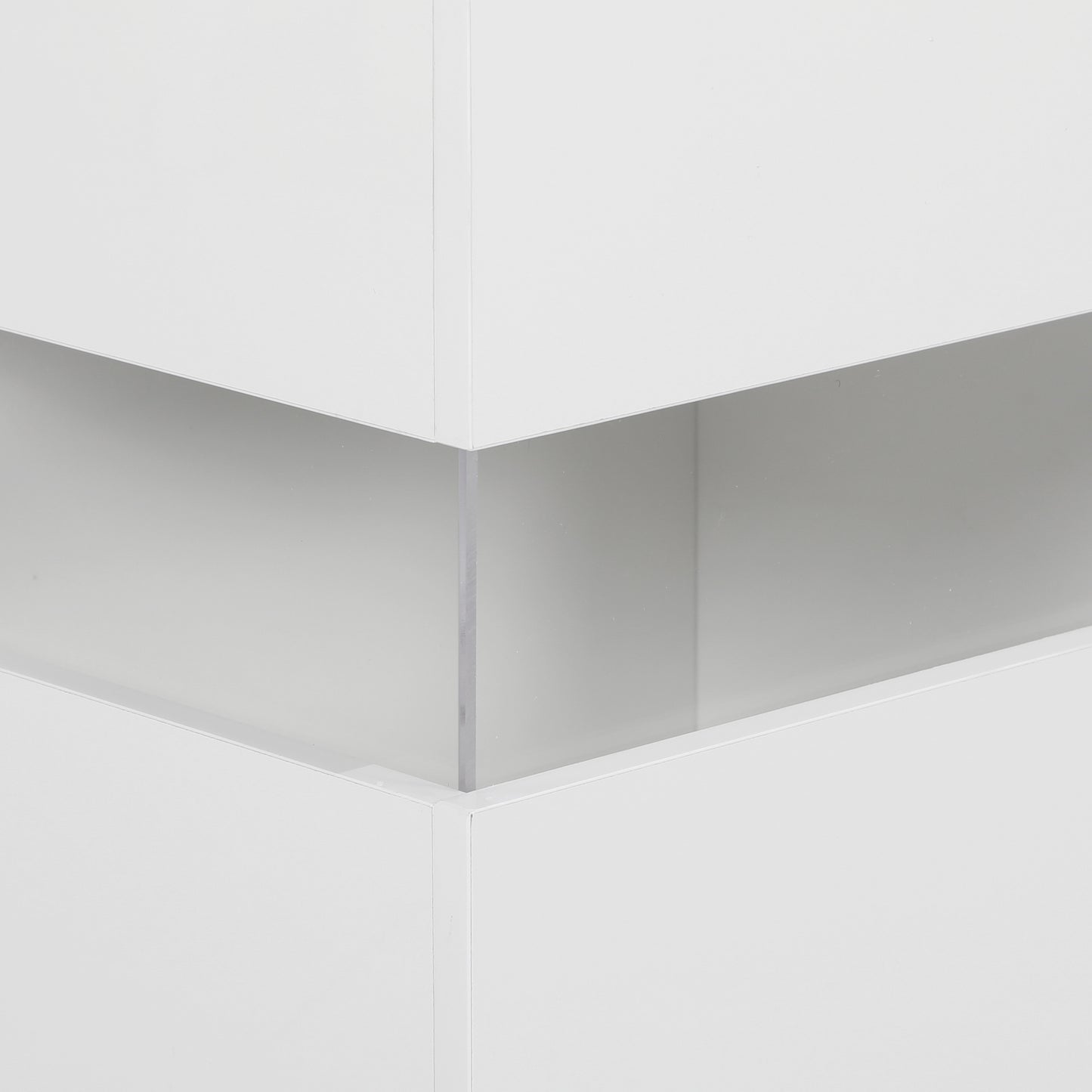 Latoli High Gloss White Sideboard With Integrated LED Lighting 4 Drawer 4 Doors
