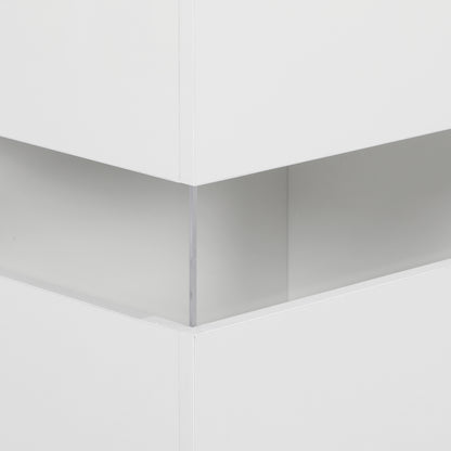 Latoli High Gloss White Sideboard With Integrated LED Lighting 4 Drawer 4 Doors