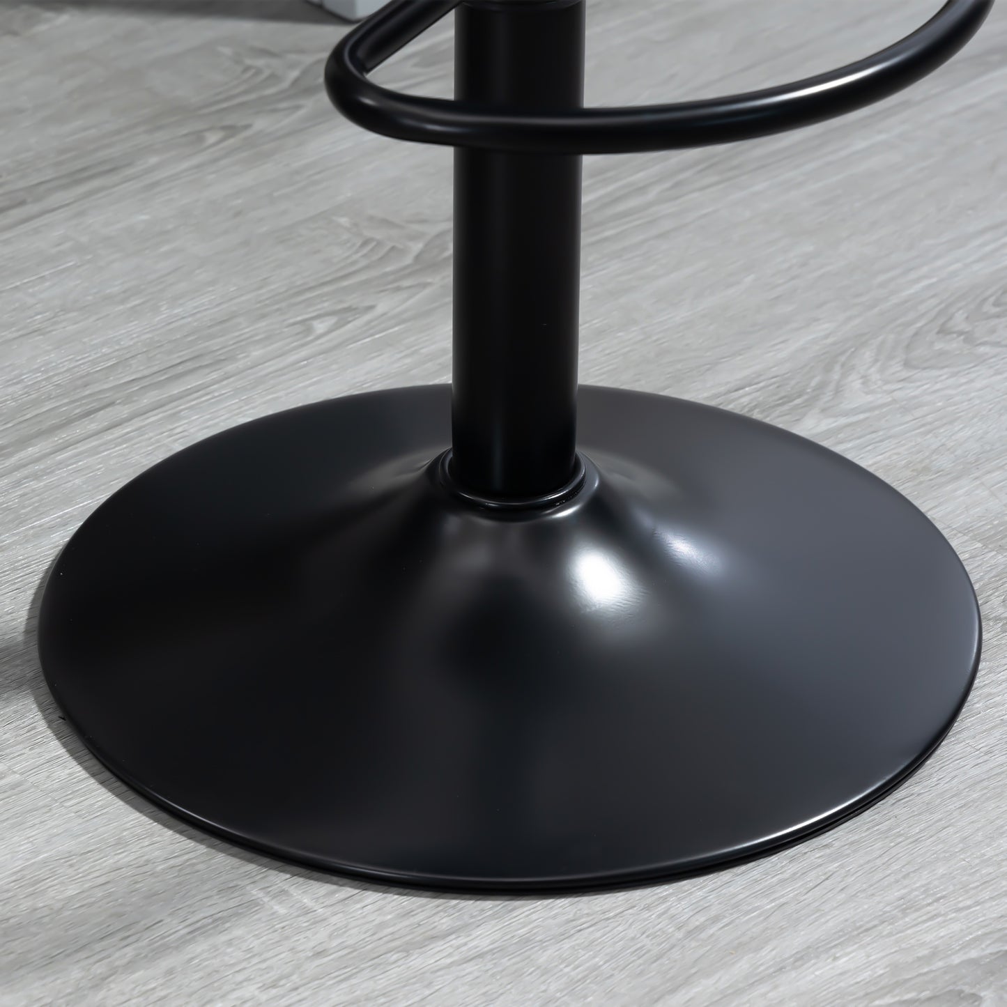 Falani Set Of 2 Black Faux Leather Adjustable Bar Chairs With Armrests