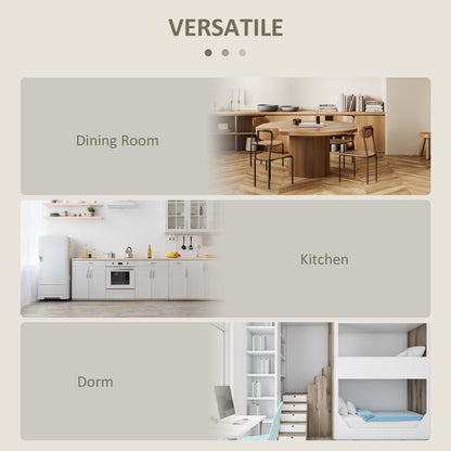 Vietma Wooden Oak Folding Drop Leaf Dining Table For Compact Kitchens