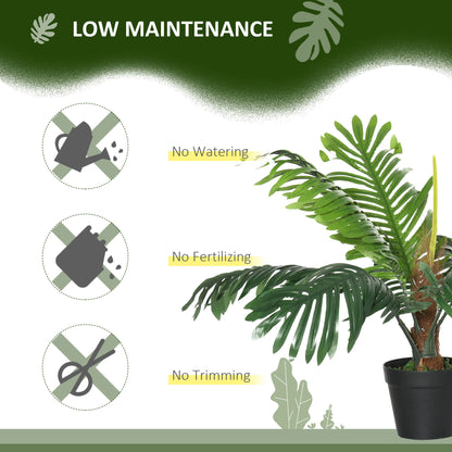 Keli Pair Of Artificial Palm Style Decorative Trees In Nursery Pots H8 60cm
