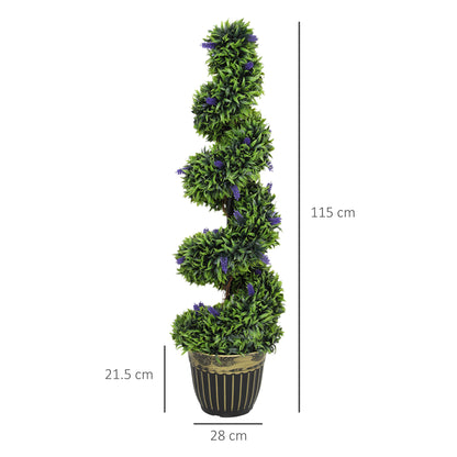 Ribara Set Of 2 Artificial Lavender Style Trees H8 115cm