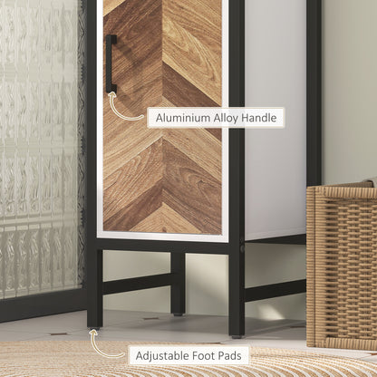 Yove Tall Narrow Bathroom Storage Cabinet With Adjustable Shelves For Multi Room Use