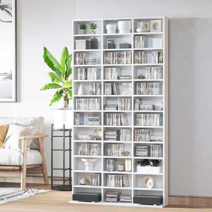 Vemini Wood White Storage Unit With 33 Adjustable Compartments