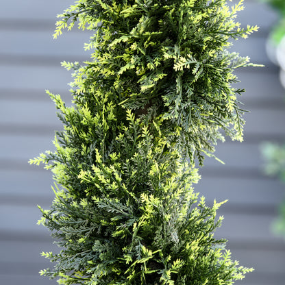 Dinolu Set Of 2 Artificial Spiral ShaFauxd Topiary Trees In Pots For Indoor Workspaces