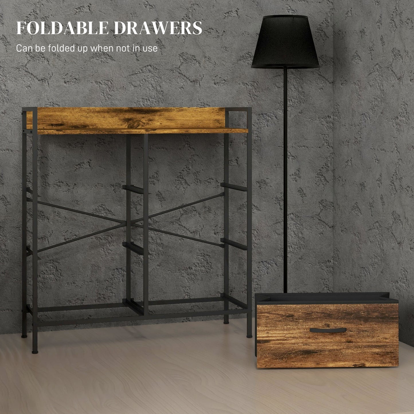 Luve Fabric And Wood Rustic Brown 6 Drawer Rustic Storage Chest