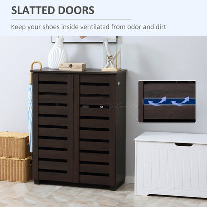 Fiseyo Wooden Wood Effect Shoe Storage Cabinet For 15 Pairs