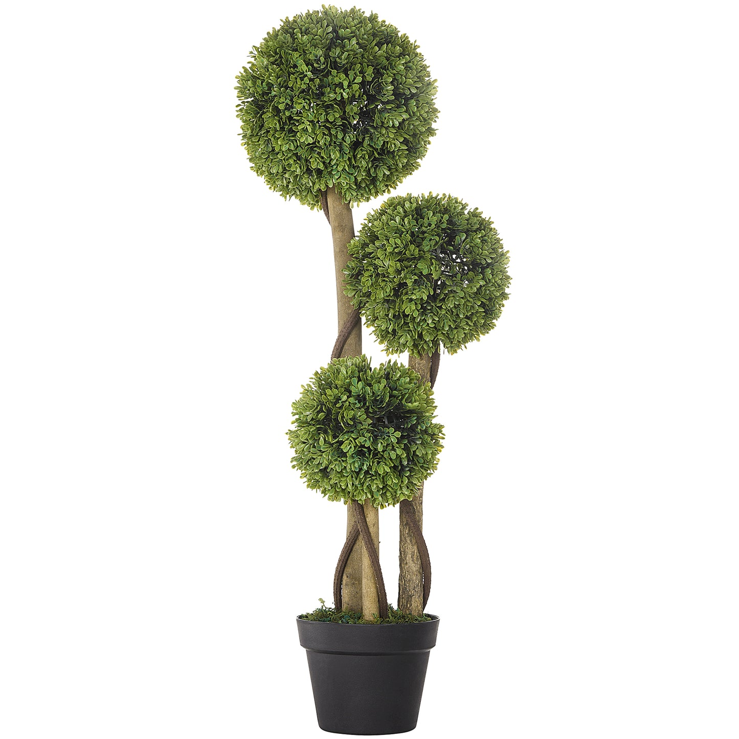 Tosero Light Green Artificial Boxwood Ball Topiary Trees In Pots For Display