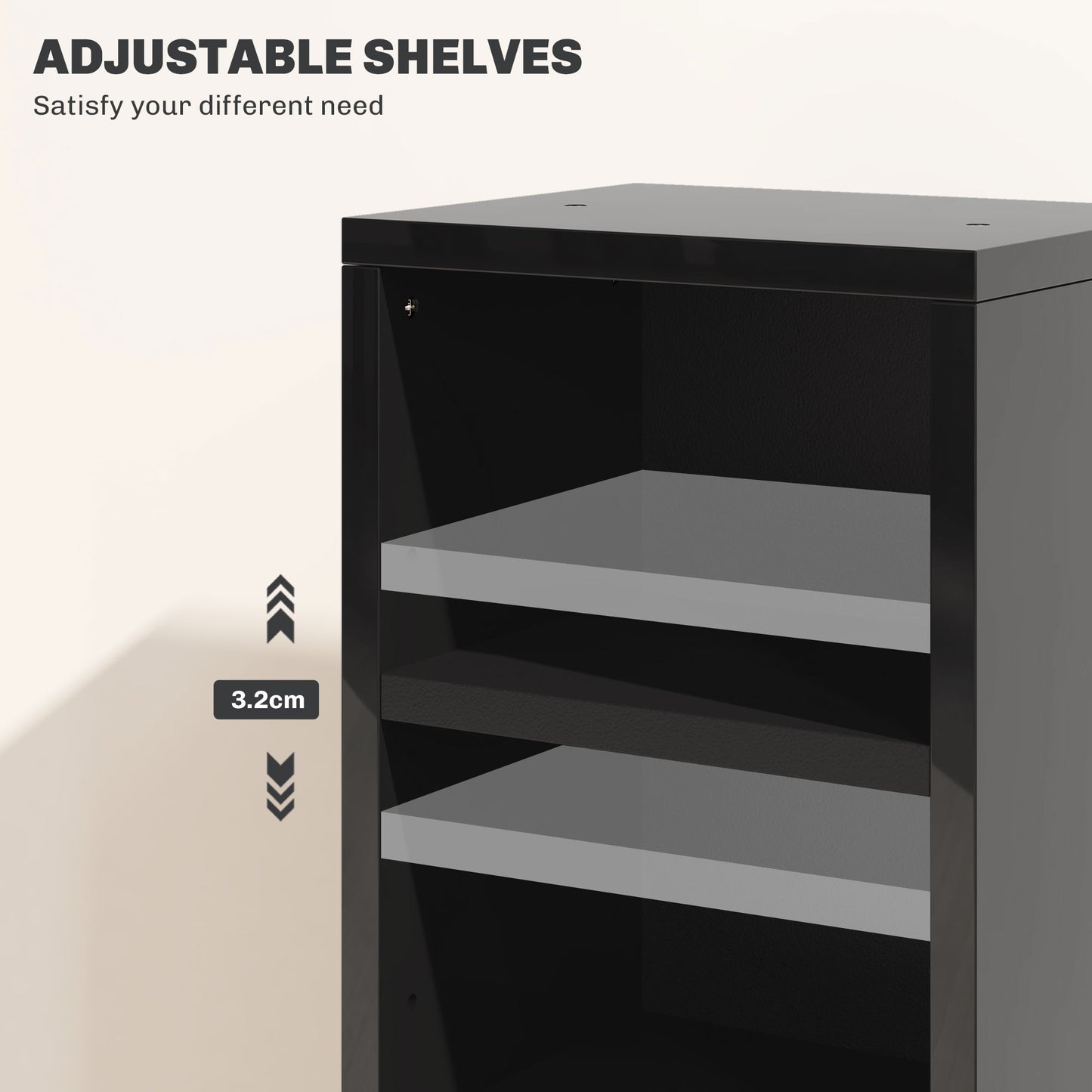Kera Mimo High Gloss Black Set Of 2 CD Storage Units With 102 Disc Capacity