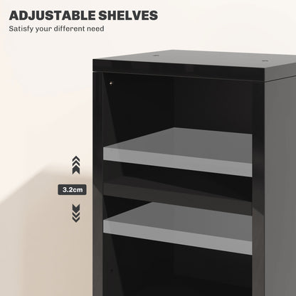Kera Mimo High Gloss Black Set Of 2 CD Storage Units With 102 Disc Capacity