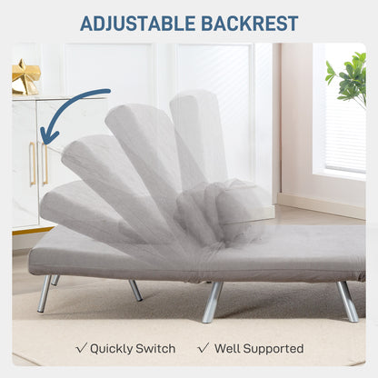 Badi Snow Flannel Grey Single Convertible Sleeper Chair Bed